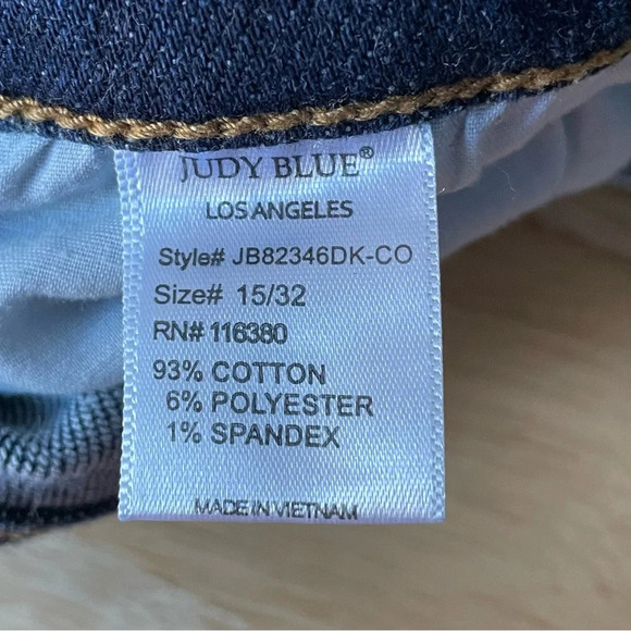 Judy Blue High Rise Bleach Splash Boyfriend Jeans/Blue - 29738 - Picture 15 of 16